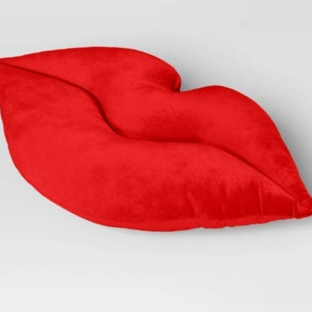Plush Lip Shaped Toss Red -Room Essentials